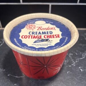 Vintage Borden's Elsie the Cow Creamed Cottage Cheese Container w/ Lid Americana